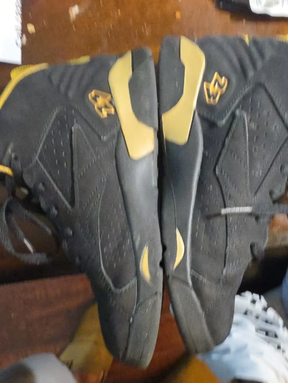 Jordan Kids' Black and Gold High-Top Sneakers